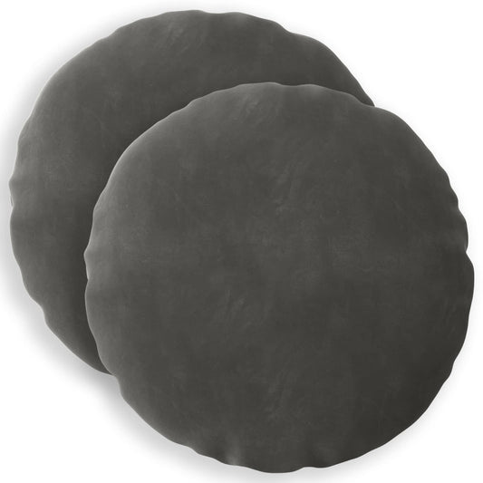 Cushion with Pillow HEERLEN 2 pcs Dark Grey Velvet