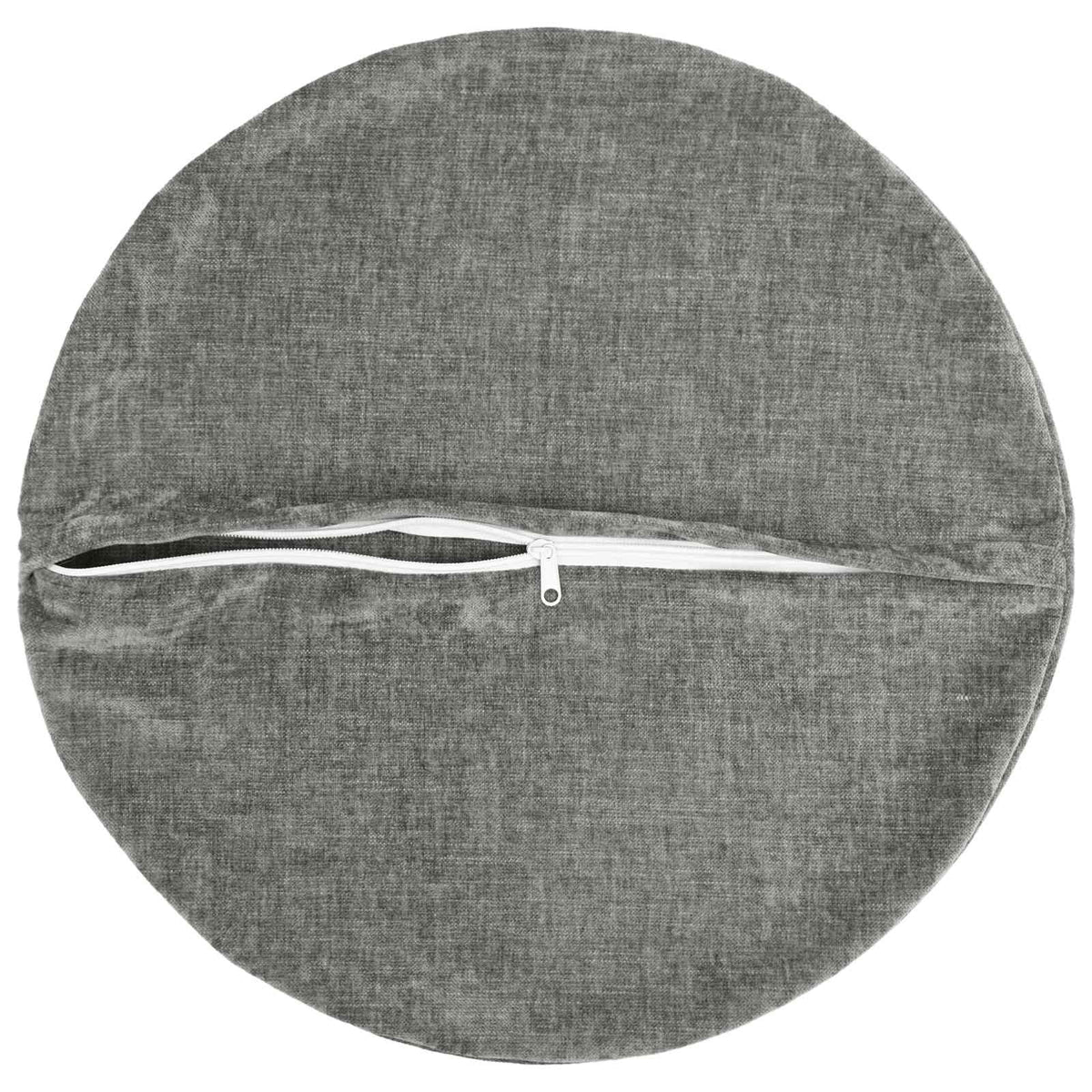 Throw Pillow 6 pcs HEERLEN Dark Grey Dia. 60 cm Chenille Fabric