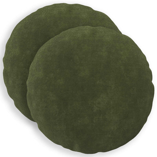 Cushion with Pillow HEERLEN 2 pcs Green Microfiber Fleece