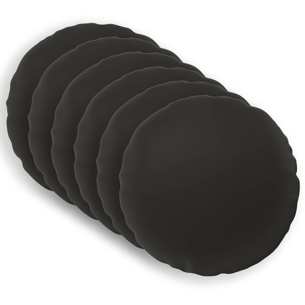 Throw Pillow 6 pcs HEERLEN Black Dia. 60 cm Polyester