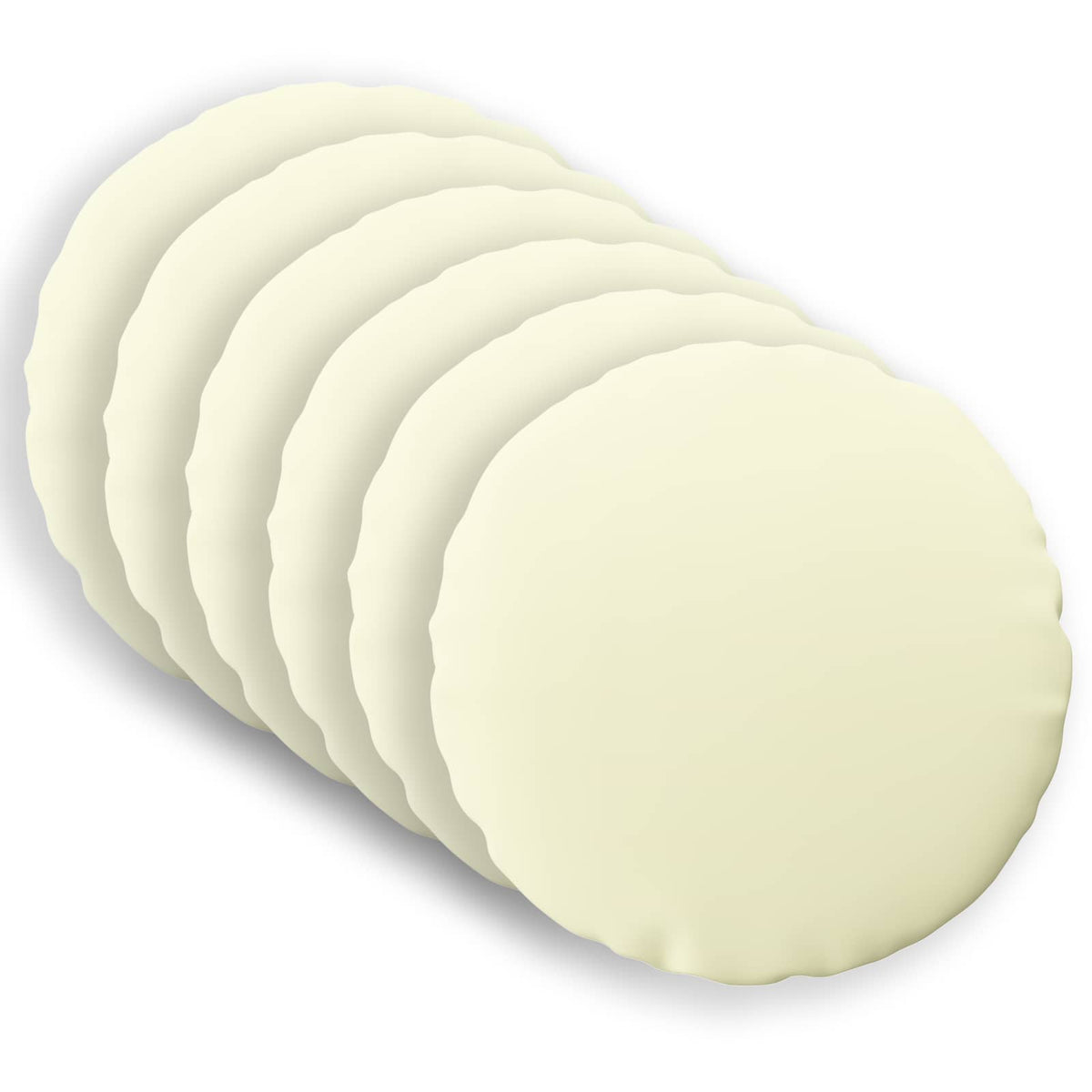 Throw Pillow 6 pcs HEERLEN Cream Dia. 60 cm Polyester