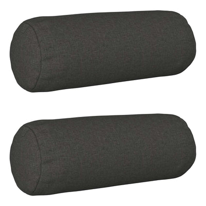 Cushion with Pillow HEERLEN 2 pcs Dark Grey Fabric