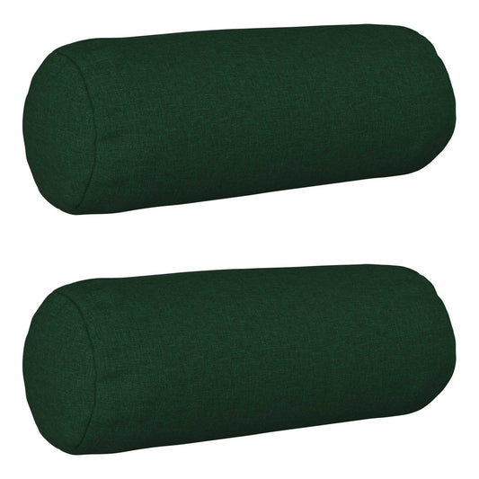 Cushion with Pillow HEERLEN 2 pcs Dark Green Fabric
