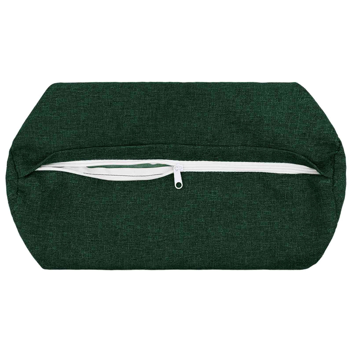 Cushion with Pillow HEERLEN 2 pcs Dark Green Fabric