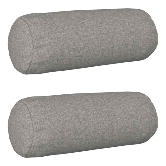 Cushion with Pillow HEERLEN 2 pcs Cloud Grey Fabric