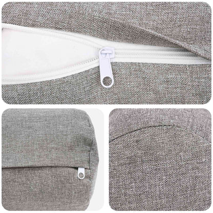 Cushion with Pillow HEERLEN 6 pcs Cloud Grey Fabric