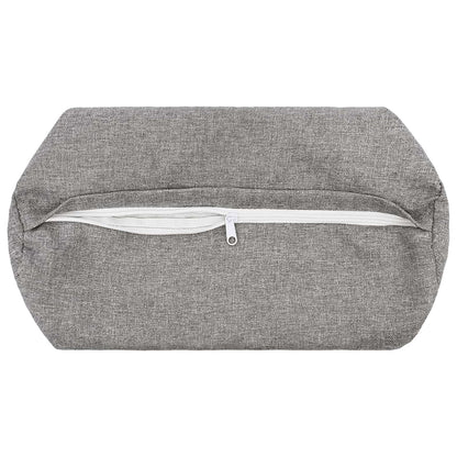 Cushion with Pillow HEERLEN 6 pcs Cloud Grey Fabric