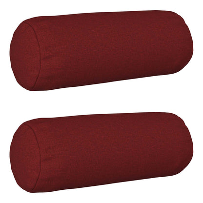 Cushion with Pillow HEERLEN 2 pcs Wine Red Fabric