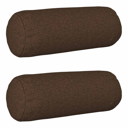 Cushion with Pillow HEERLEN 2 pcs Brown Fabric