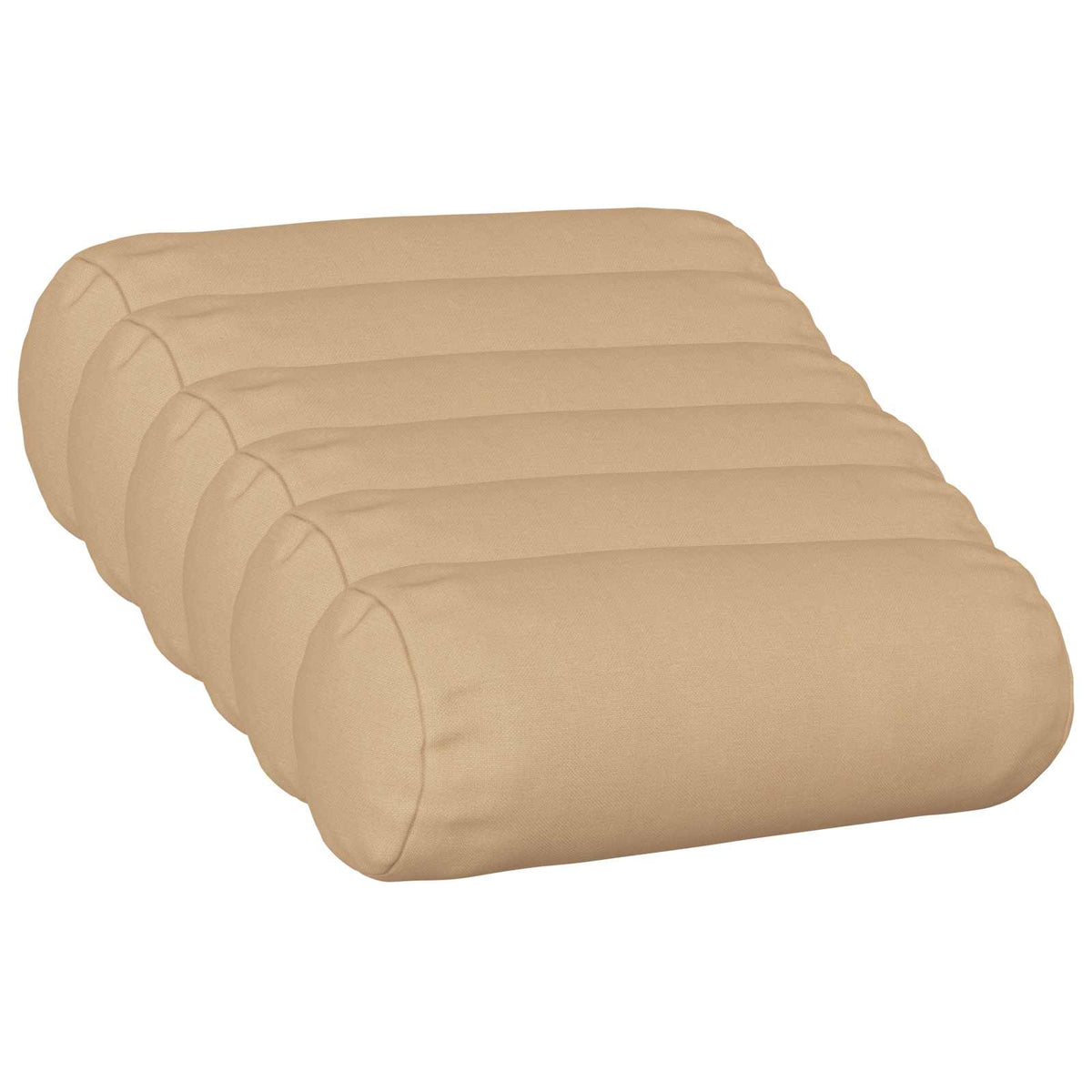 Cushion with Pillow HEERLEN 6 pcs Cream Fabric