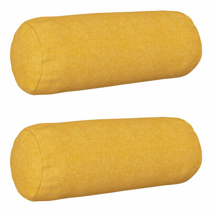 Cushion with Pillow HEERLEN 2 pcs Light Yellow Fabric