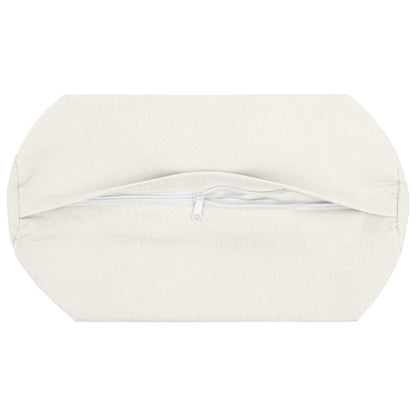 Cushion with Pillow HEERLEN 6 pcs White Fabric