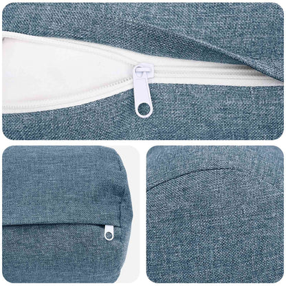Cushion with Pillow HEERLEN 2 pcs Jeans Blue Fabric