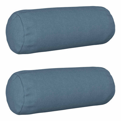 Cushion with Pillow HEERLEN 2 pcs Jeans Blue Fabric