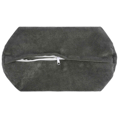 Cushion with Pillow HEERLEN 2 pcs Anthracite Microfiber Fleece