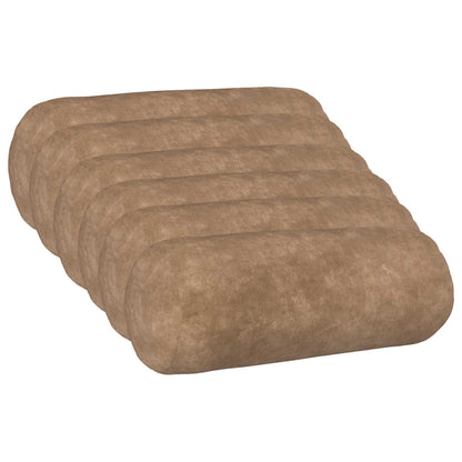Cushion with Pillow HEERLEN 6 pcs Taupe Microfiber Fleece