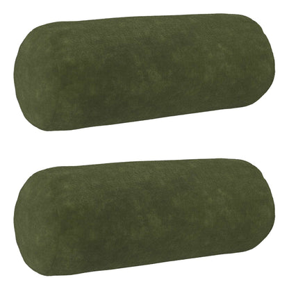Cushion with Pillow HEERLEN 2 pcs Green Microfiber Fleece