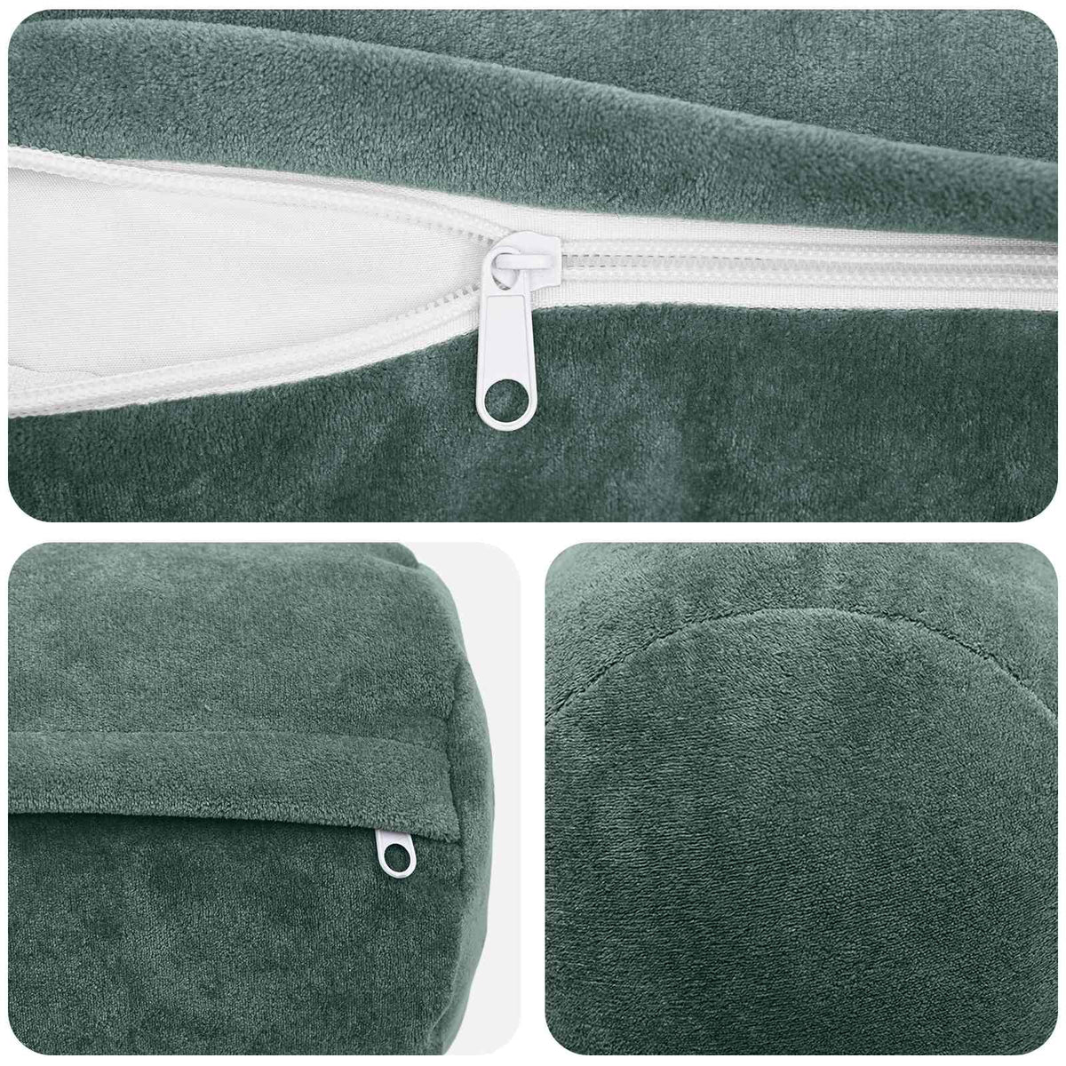 Cushion with Pillow HEERLEN 6 pcs Sea Blue Microfiber Fleece