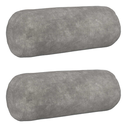 Cushion with Pillow HEERLEN 2 pcs Light Grey Microfiber Fleece