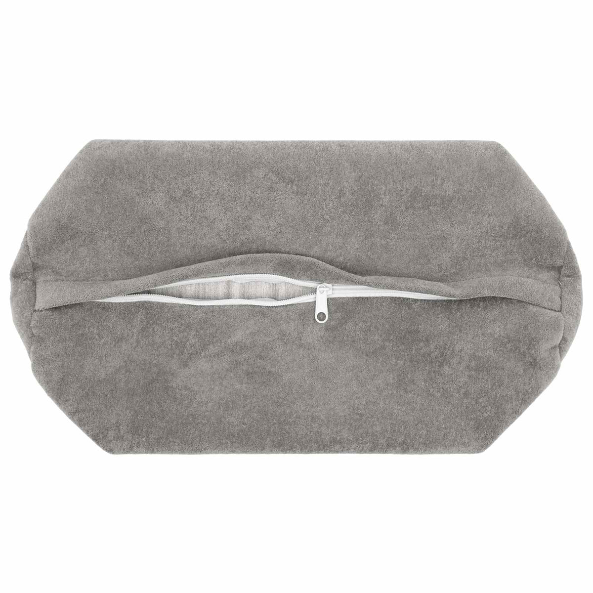 Cushion with Pillow HEERLEN 2 pcs Light Grey Microfiber Fleece