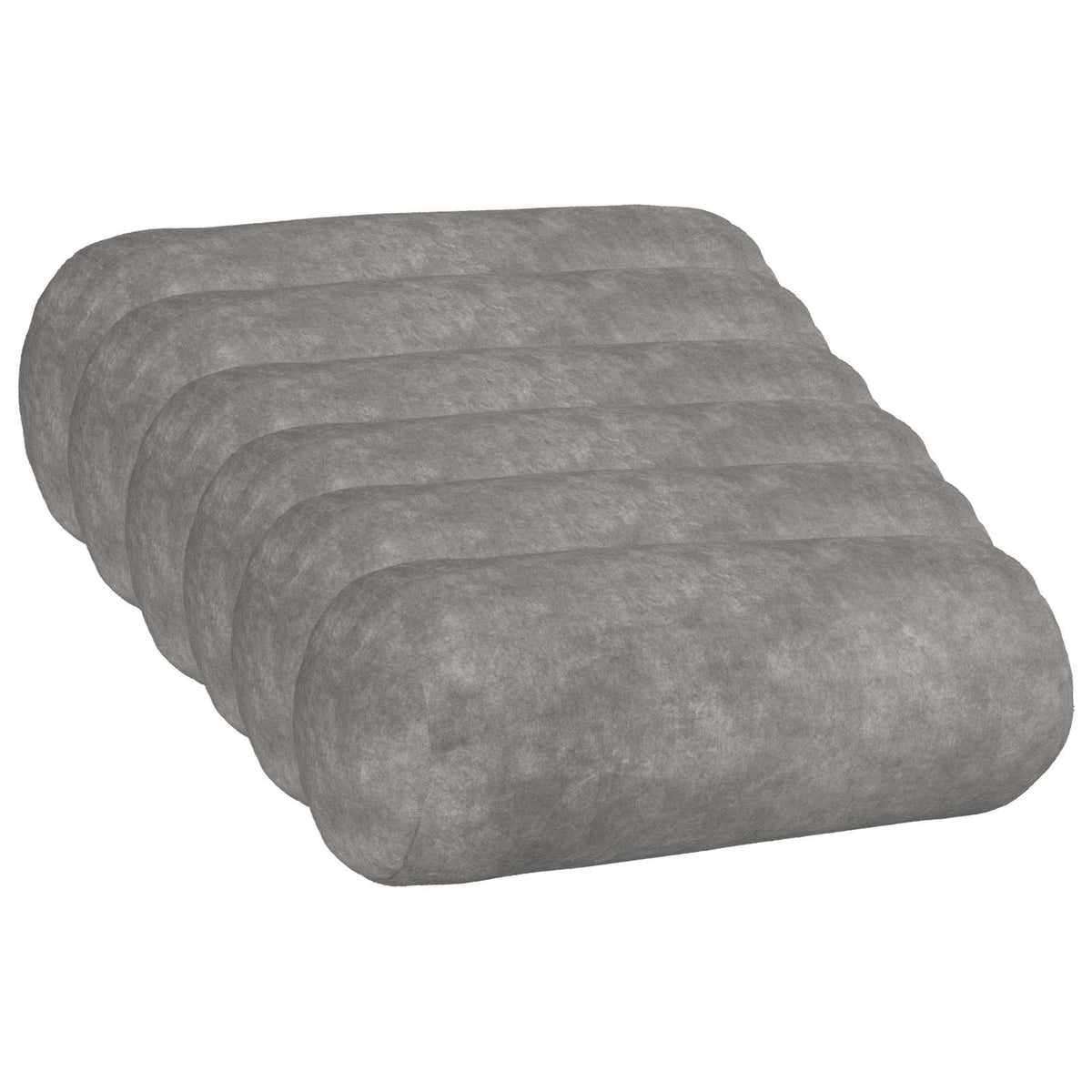 Cushion with Pillow HEERLEN 6 pcs Light Grey Microfiber Fleece