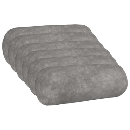 Cushion with Pillow HEERLEN 6 pcs Light Grey Microfiber Fleece