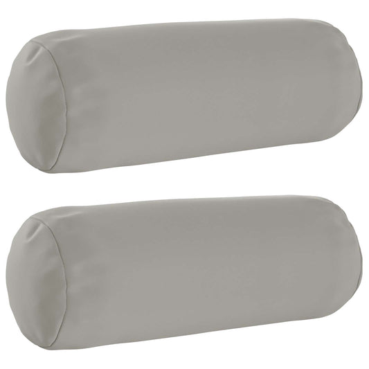 Throw Pillow 2 pcs HEERLEN Grey Dia. 15 x 40 cm Polyester