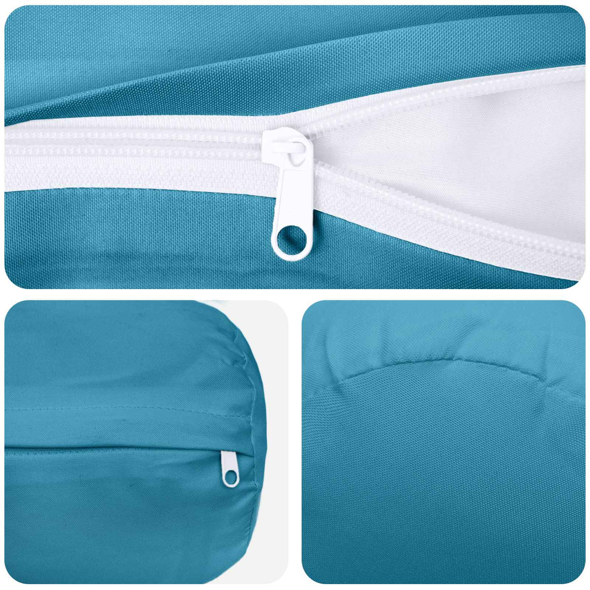 Throw Pillow 6 pcs HEERLEN Light Blue Dia. 15 x 40 cm Polyester