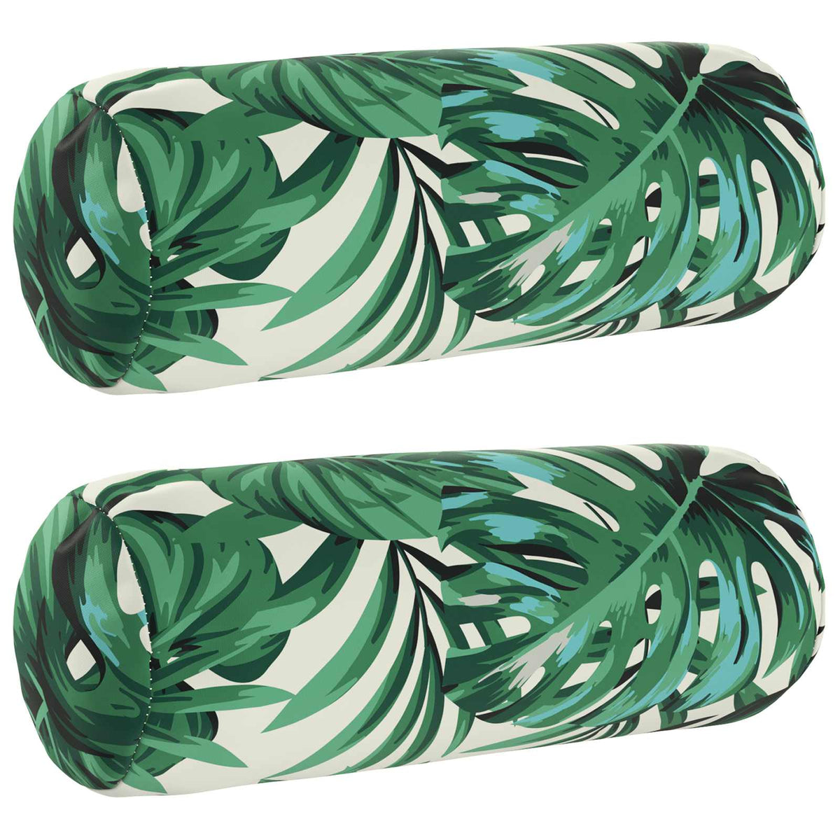 Throw Pillow 2 pcs HEERLEN Leaf Pattern Dia. 15 x 40 cm
