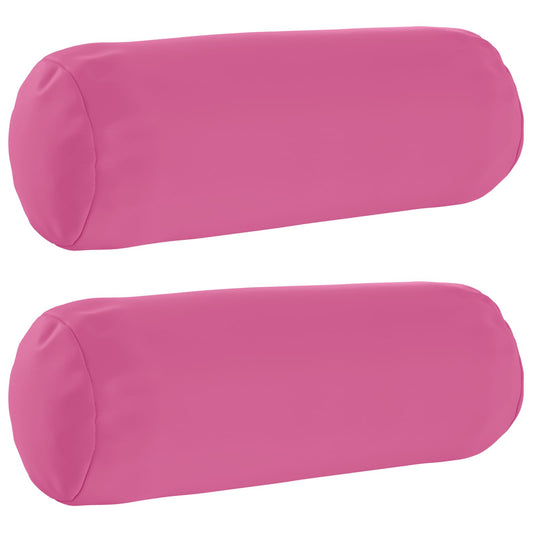 Throw Pillow 2 pcs HEERLEN Pink Dia. 15 x 40 cm Polyester