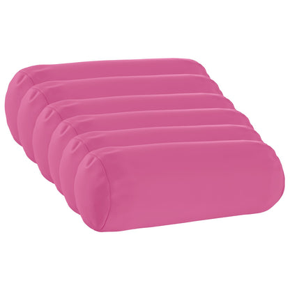 Throw Pillow 6 pcs HEERLEN Pink Dia. 15 x 40 cm Polyester