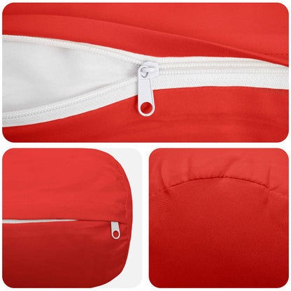 Throw Pillow 2 pcs HEERLEN Red Dia. 15 x 40 cm Polyester