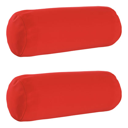 Throw Pillow 2 pcs HEERLEN Red Dia. 15 x 40 cm Polyester