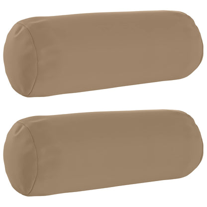 Throw Pillow 2 pcs HEERLEN Taupe Dia. 15 x 40 cm Polyester