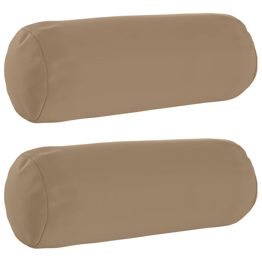 Throw Pillow 2 pcs HEERLEN Taupe Dia. 15 x 40 cm Polyester