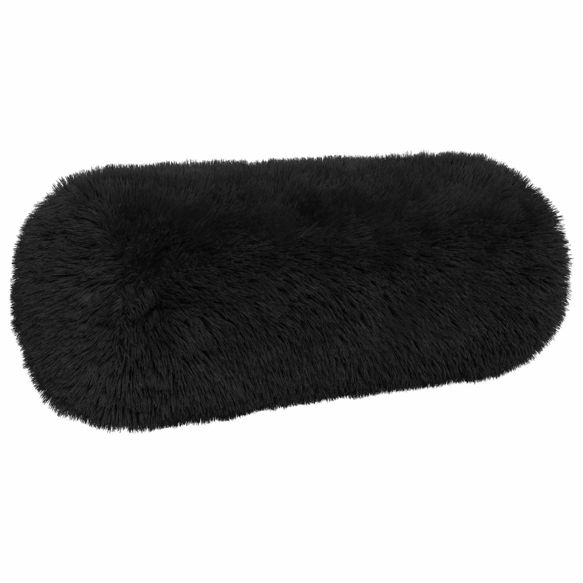 Throw Pillow 2 pcs HEERLEN Black Dia. 15 x 40 cm PV Fleece