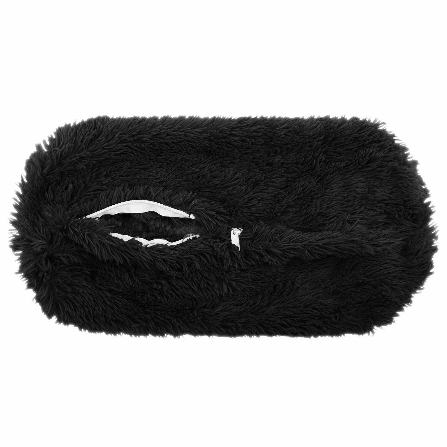 Cushion with Pillow HEERLEN 6 pcs Black PV Fleece