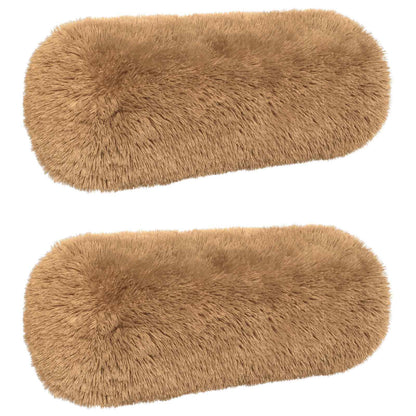 Cushion with Pillow HEERLEN 2 pcs Taupe PV Fleece