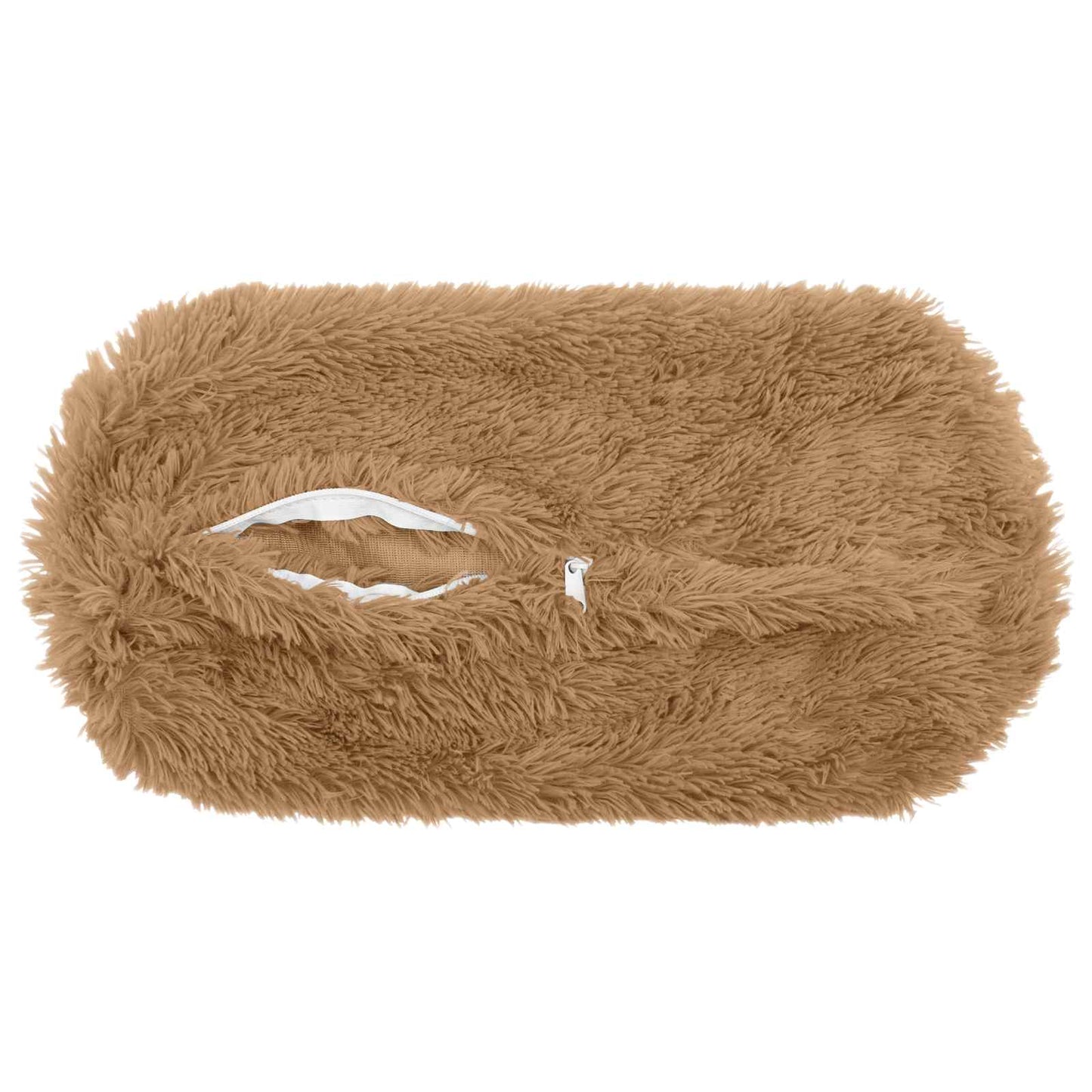 Cushion with Pillow HEERLEN 2 pcs Taupe PV Fleece