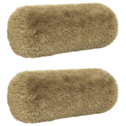 Cushion with Pillow HEERLEN 2 pcs Light Grey PV Fleece