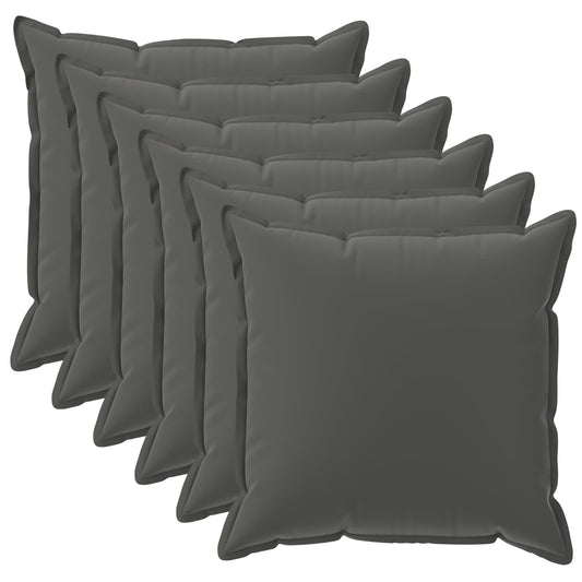 Cushion with Pillow HOUTEN 6 pcs Anthracite Polyester