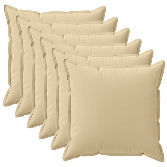 Cushion with Pillow HOUTEN 6 pcs Beige Polyester