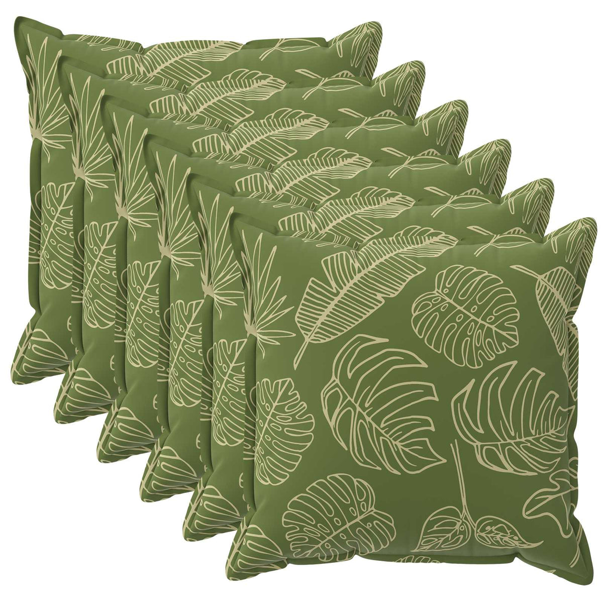 Cushion Leaf with Pillow HOUTEN 6 pcs Leaf Design Polyester