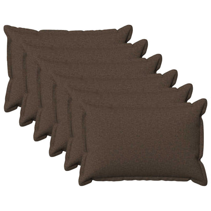 Cushion with Pillow HOUTEN 6 pcs Taupe Faux Linen