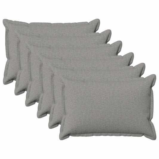 Cushion with Pillow HOUTEN 6 pcs Cloud Grey Faux Linen