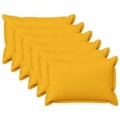 Cushion with Pillow HOUTEN 6 pcs Light Yellow Faux Linen