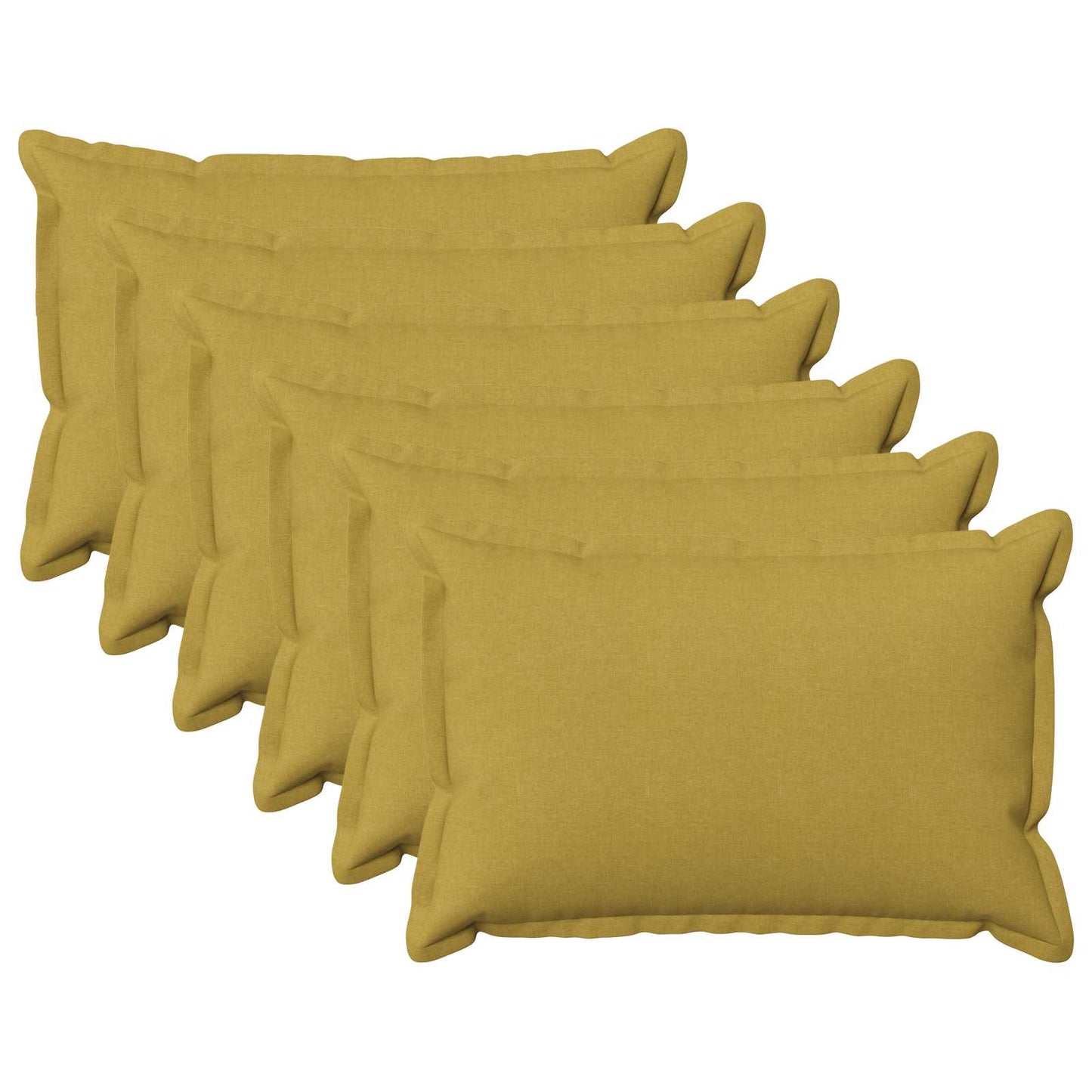 Cushion with Pillow HOUTEN 6 pcs Light Green Faux Linen