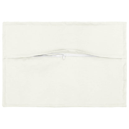 Cushion with Pillow HOUTEN 6 pcs White Faux Linen