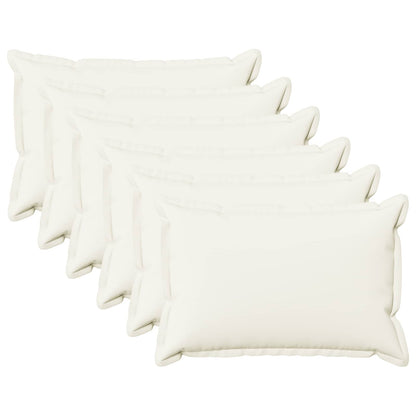 Cushion with Pillow HOUTEN 6 pcs White Faux Linen