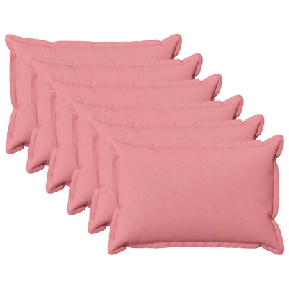 Cushion with Pillow HOUTEN 6 pcs Pink Faux Linen